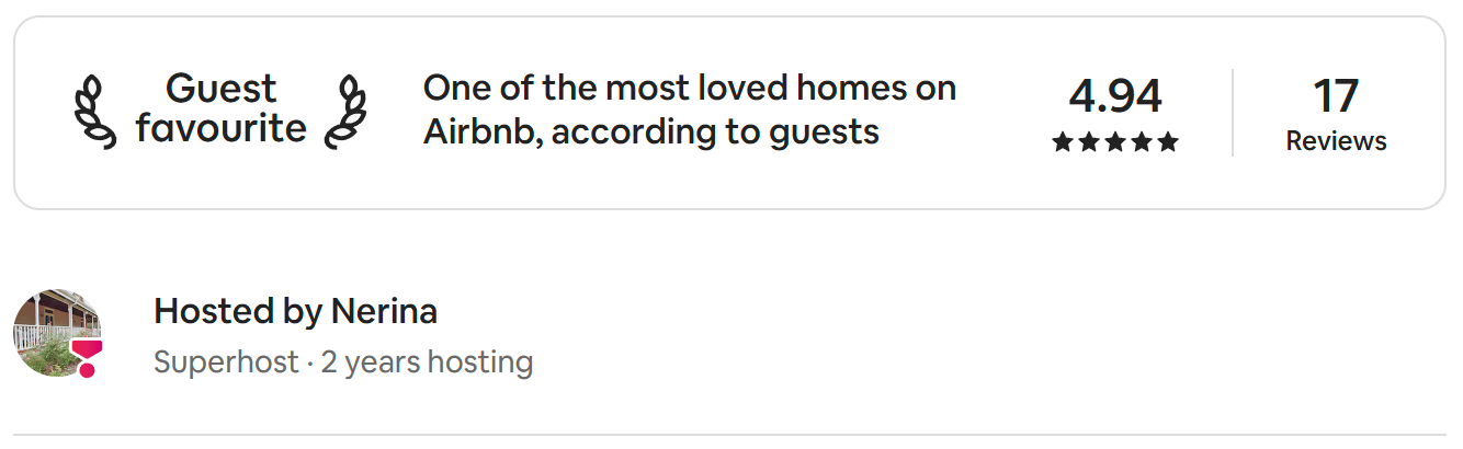 Airbnb Guest Favourite and Superhost
