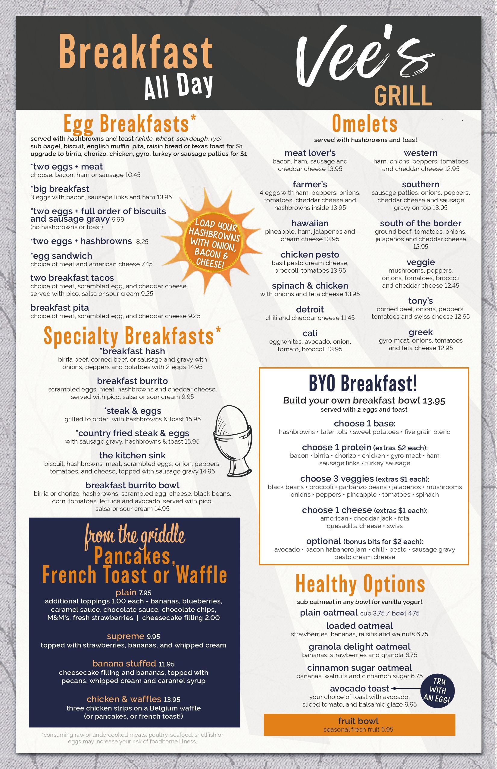 Breakfast Menu | Lunch Menu | Zeeland, MI | Vee's Grill & Coney Island