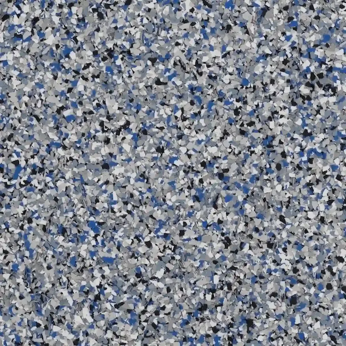 Blue, gray, and black speckled gravel or terrazzo-like texture filling the frame