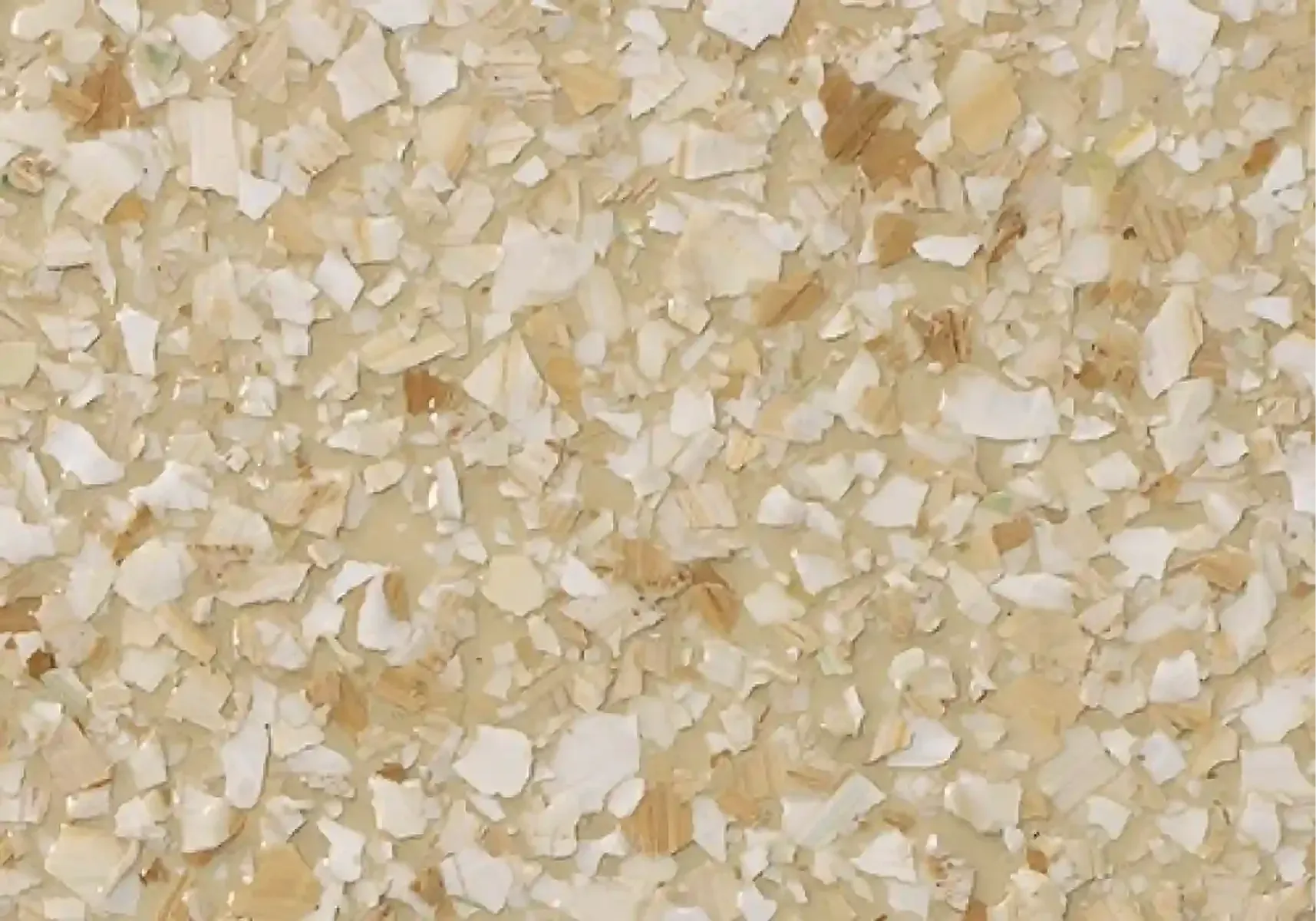 Close-up of beige and white granulated dried flakes