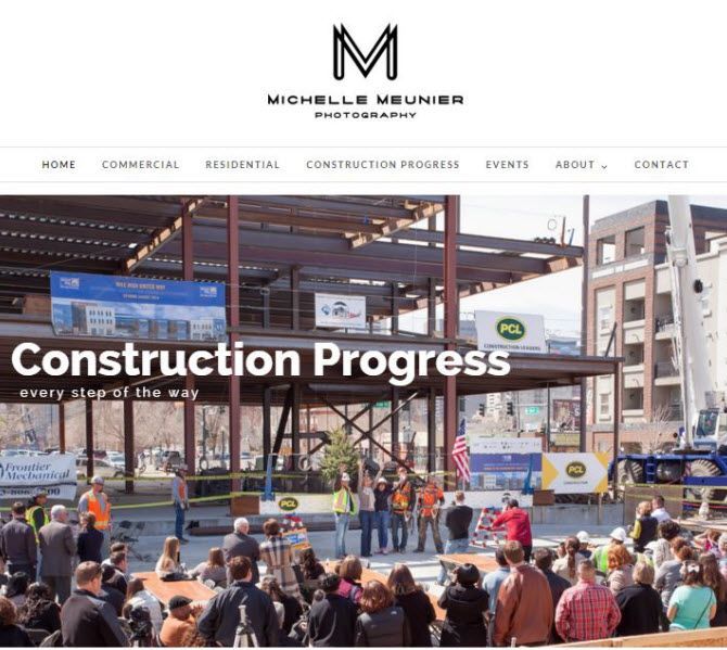 Michelle Meunier home page screen shot.