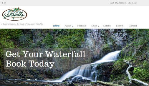 Waterfalls of Minnesota home page screen shot.