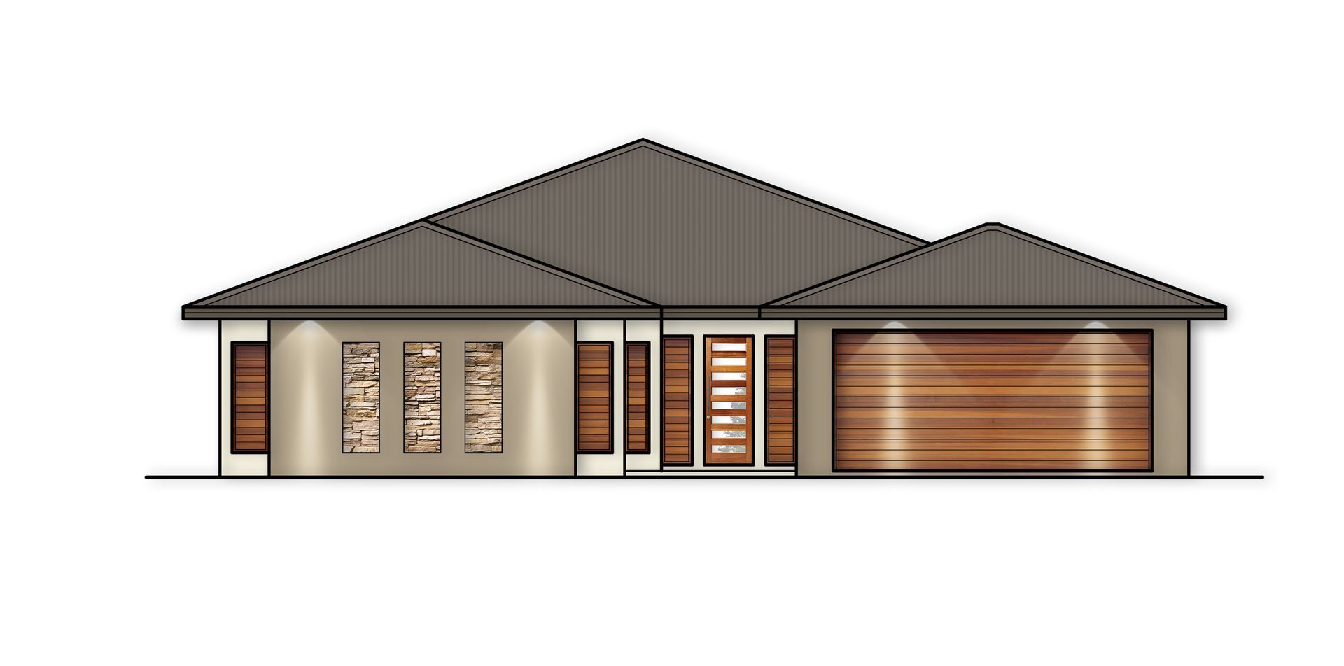 A Drawing of a House With a Garage and a Roof — Ashlee Jones Homes in Gordonvale, QLD