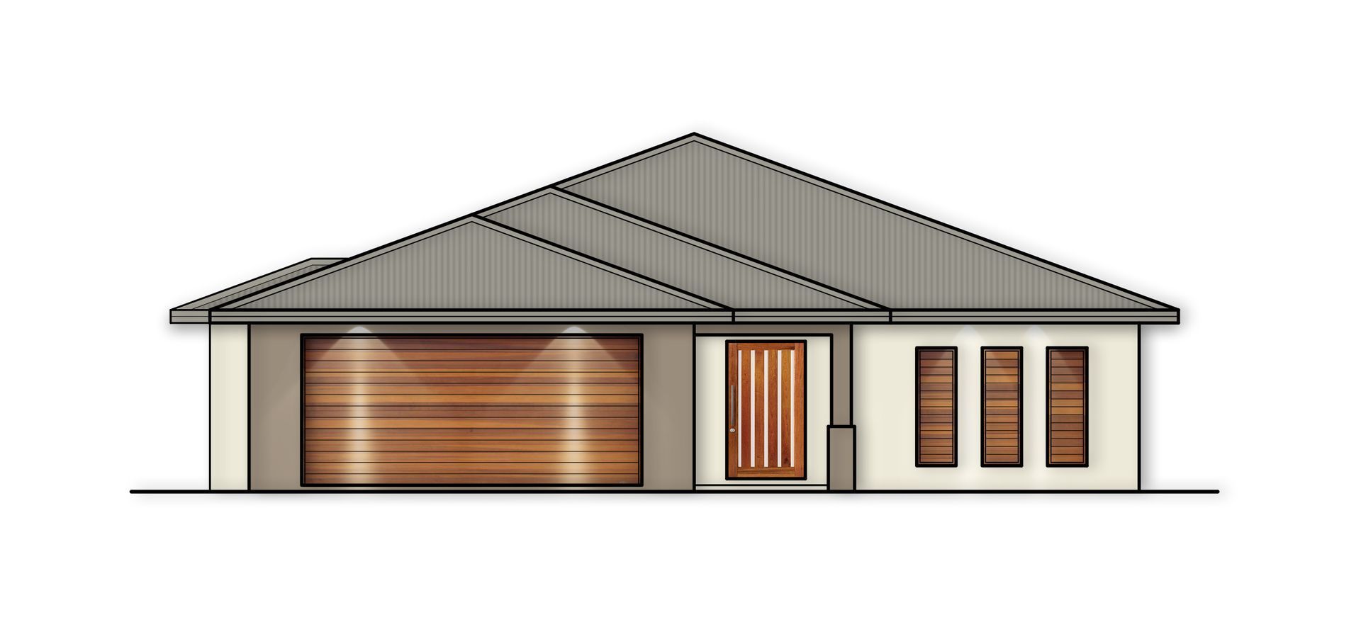 A Drawing of a House With a Garage and a Roof — Ashlee Jones Homes in Gordonvale, QLD