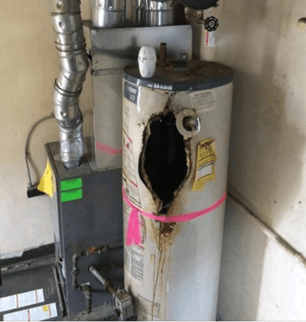 Busted water heater