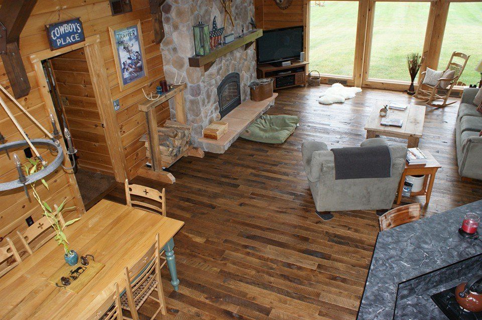 Hardwood Floors — House Fireplace in Hamburg, NY