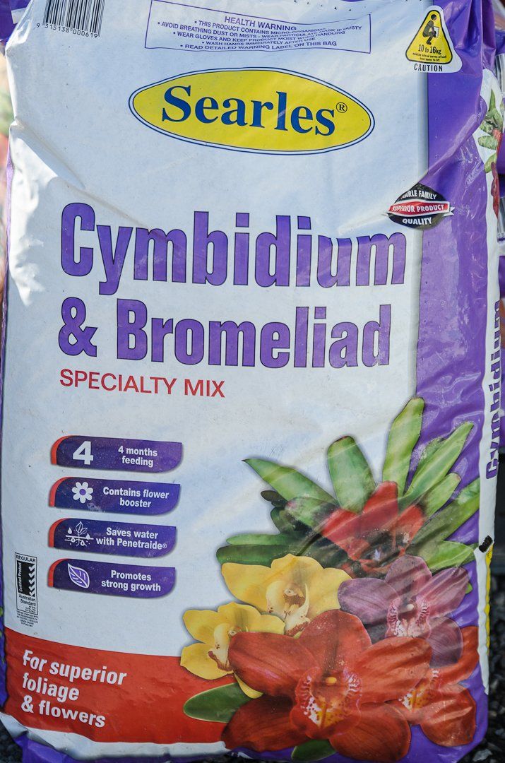 A bag of searles cymbidium and bromeliad specialty mix.