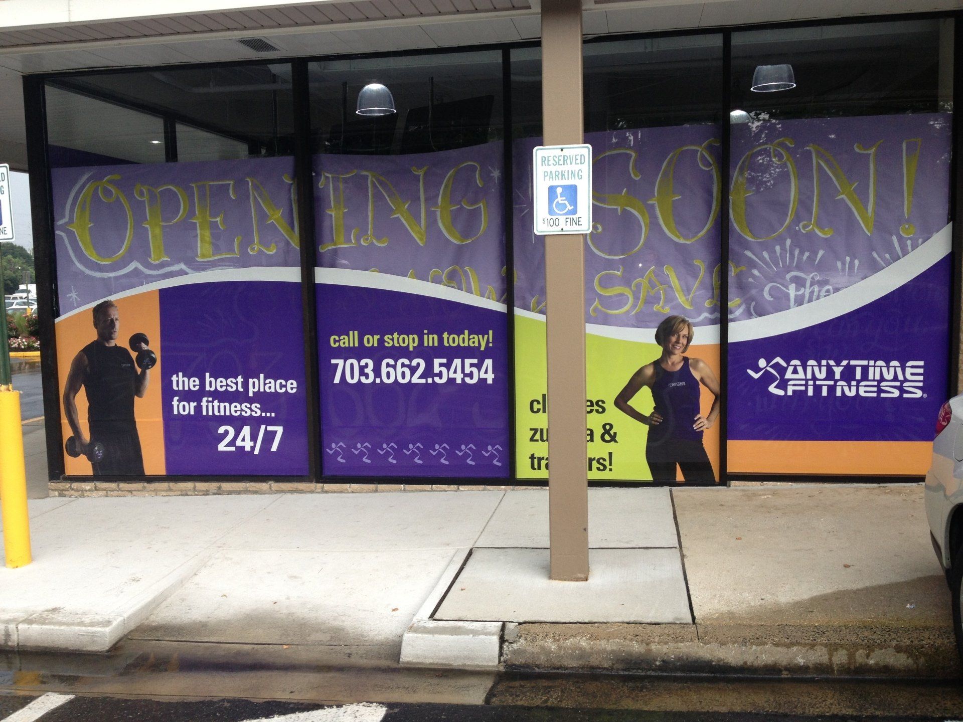 A store front with a sign that says opening soon