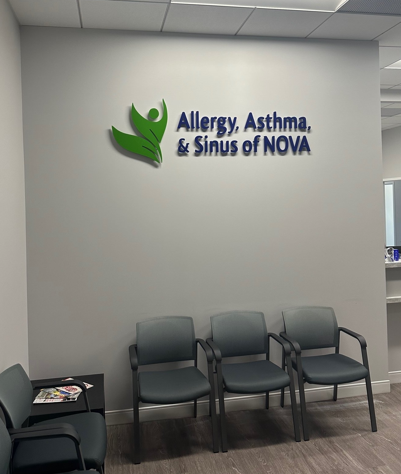 A waiting room for allergy asthma and sinus of nova
