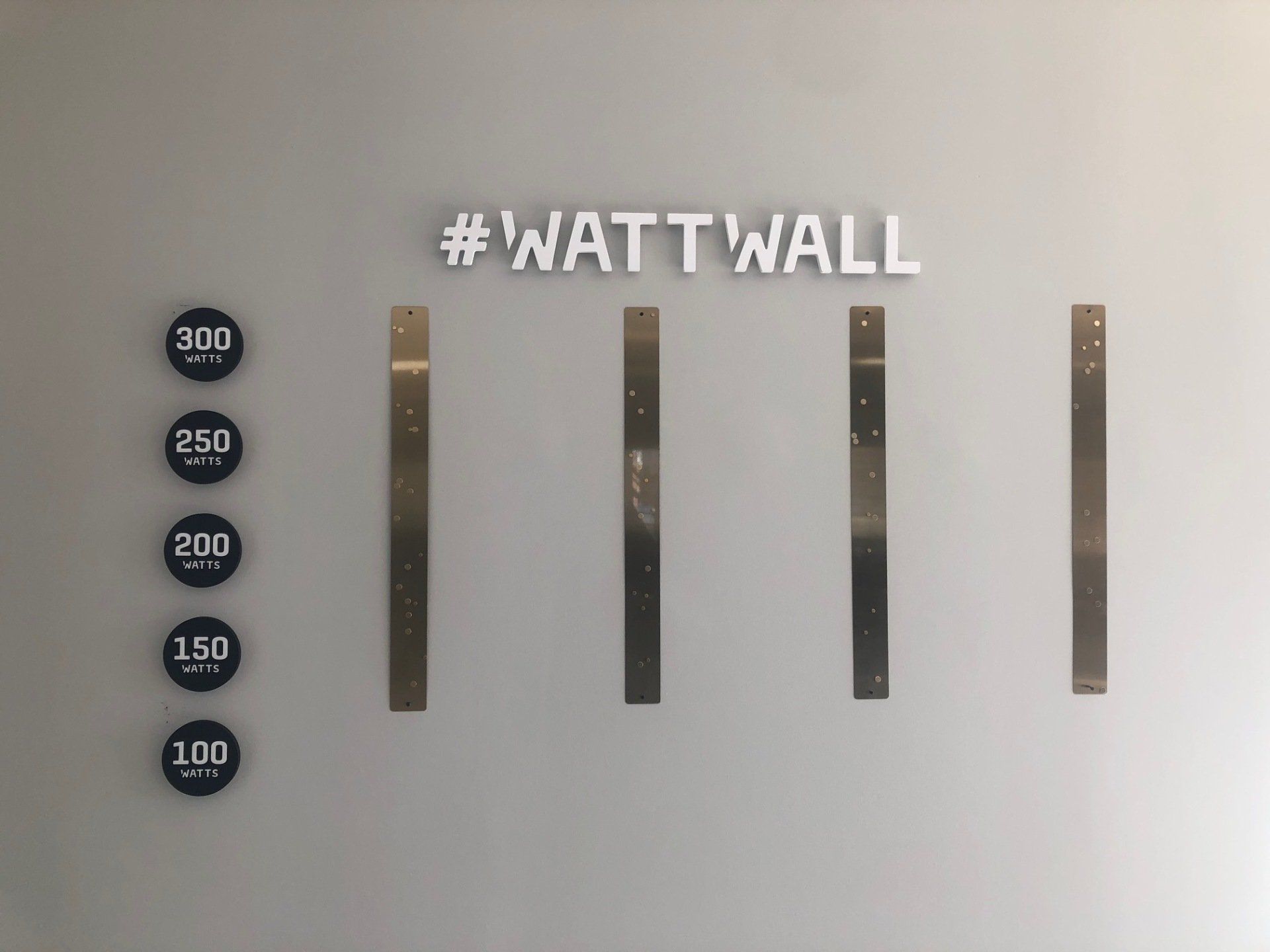 A wall with a sign that says #wattwall on it.