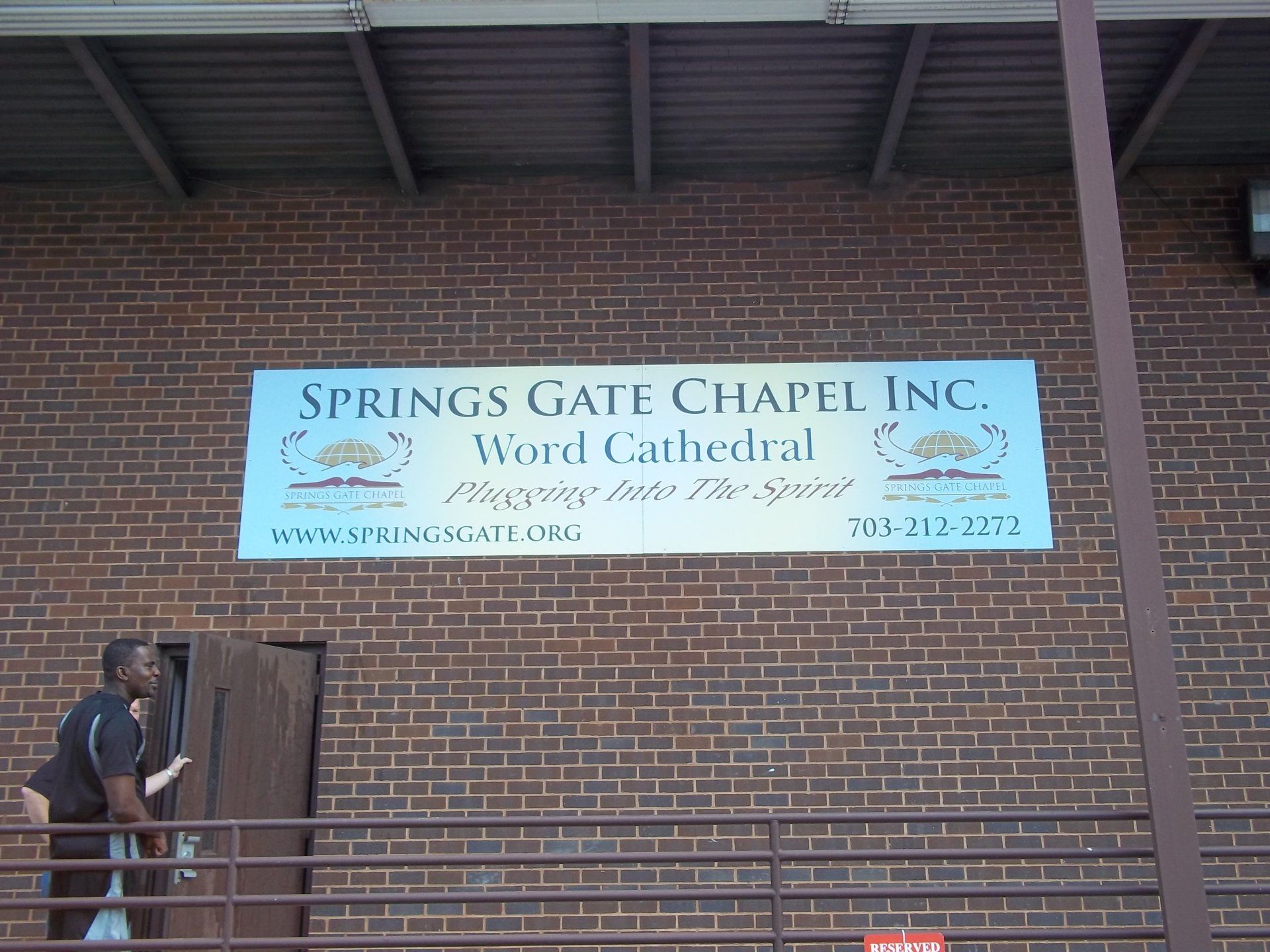 A sign for the springs gate chapel inc. word cathedral