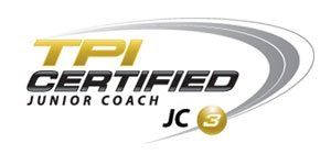 A logo for tpi certified junior coach jc 3