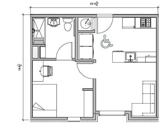 A1 Unit 108 Floor Plan