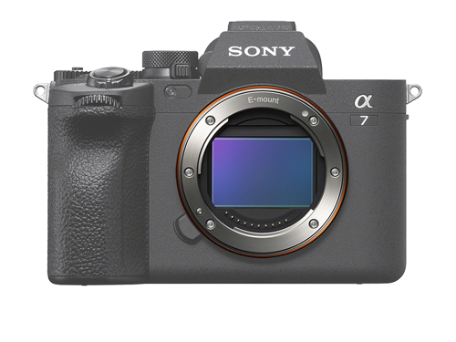 a sony a7 camera is shown on a white background .