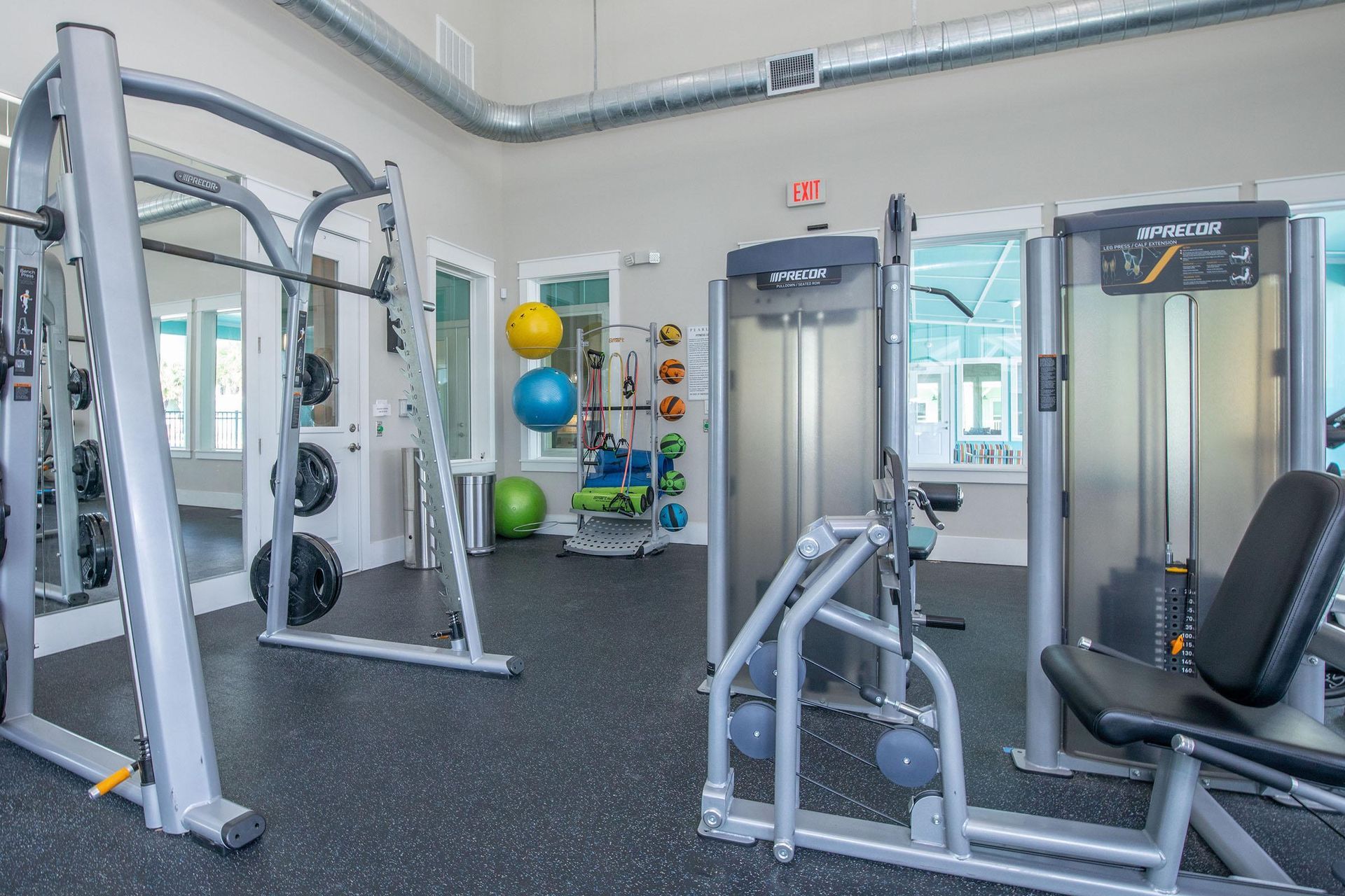 A fitness center at Pearl Point in Rockport, Texas.