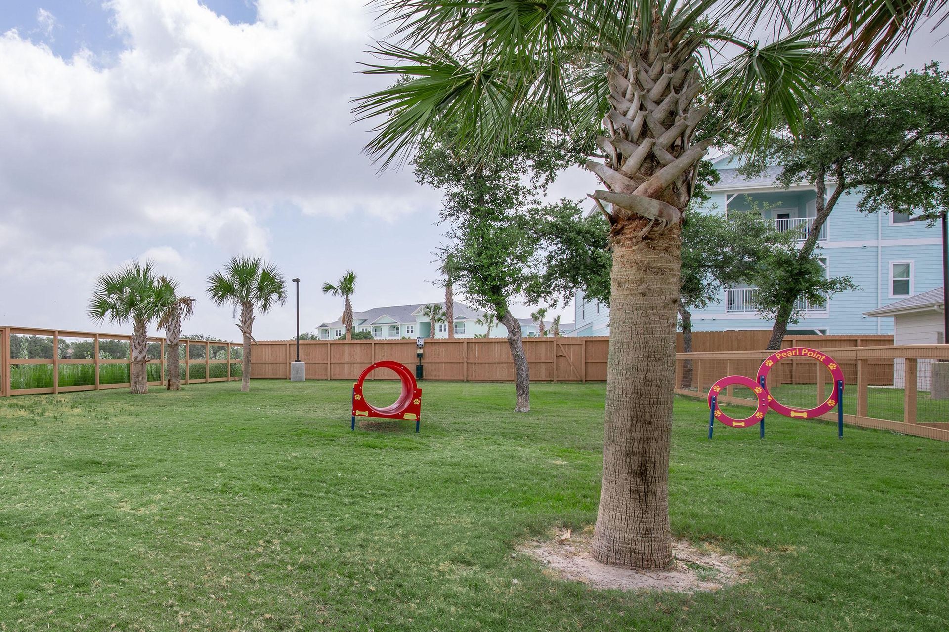 A dog park at Pearl Point in Rockport, Texas.