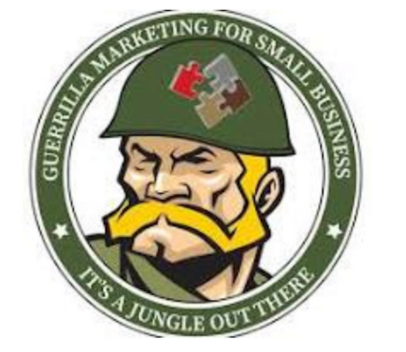 A logo for guerrilla marketing for small business
