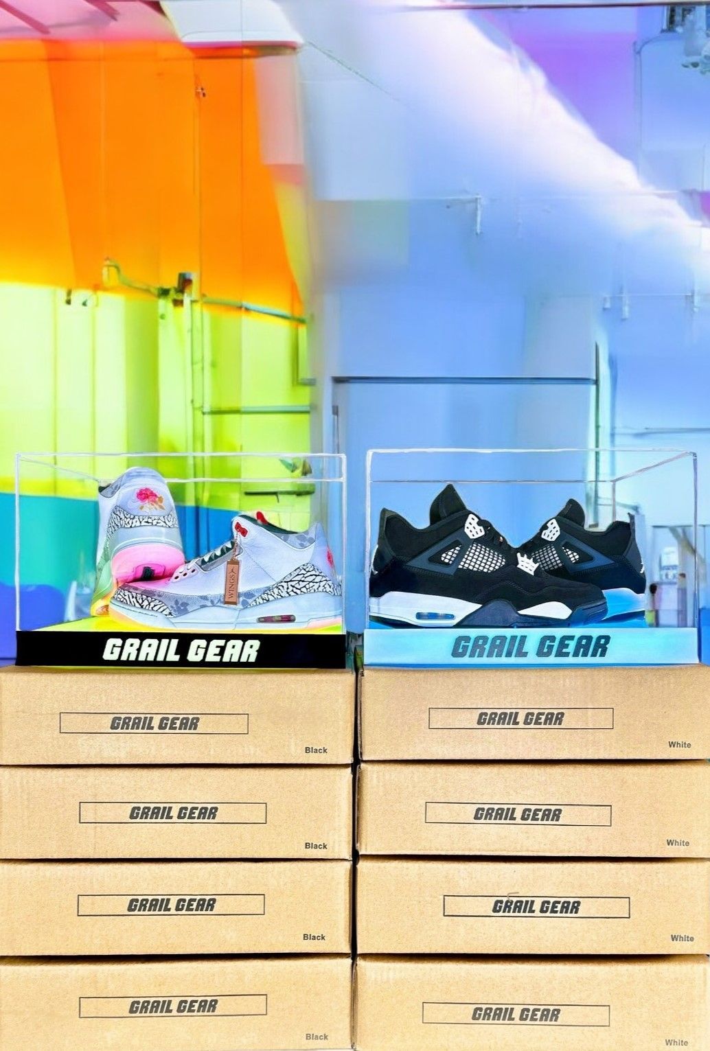 Black and White Base Grail Boxes