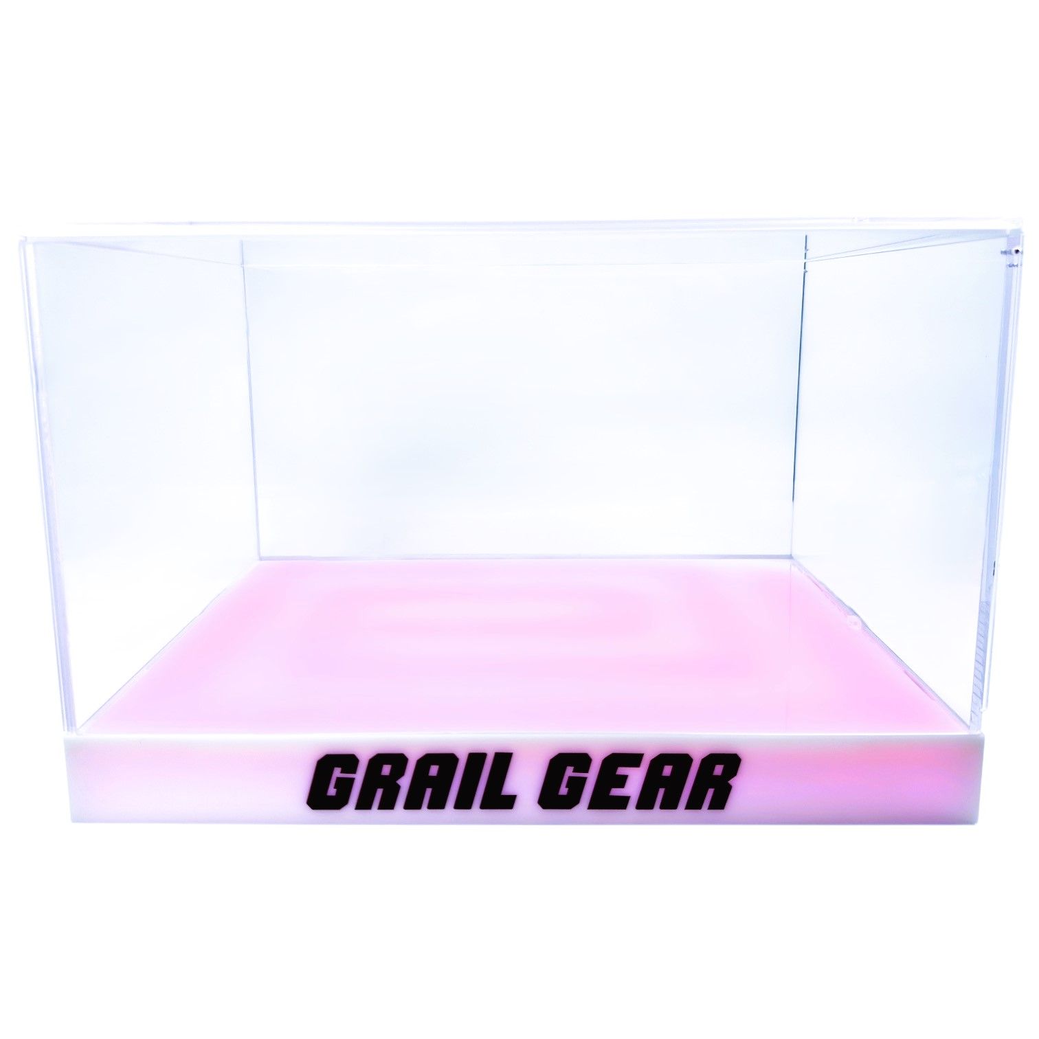 The Grail Box – Premium Sneaker Display Case with LED Lighting, Seamless Acrylic Design, Fits Up to Men's Size 18 High Tops