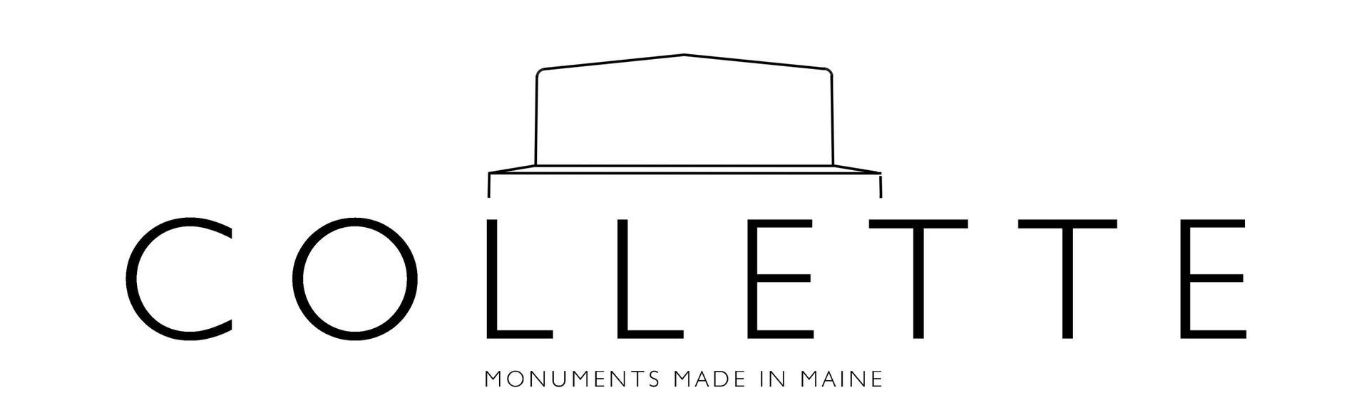 Logo for Collette, with a line drawing of a monument and the text 