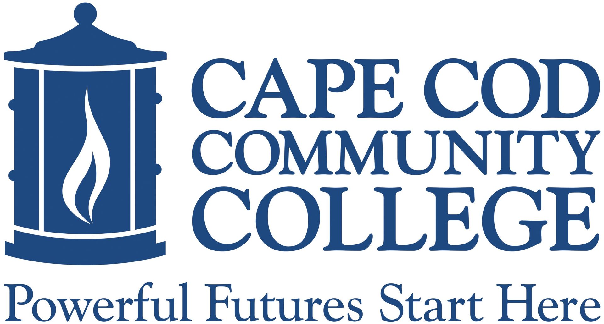 Logo for Cape Cod Community College: Blue lantern and text 