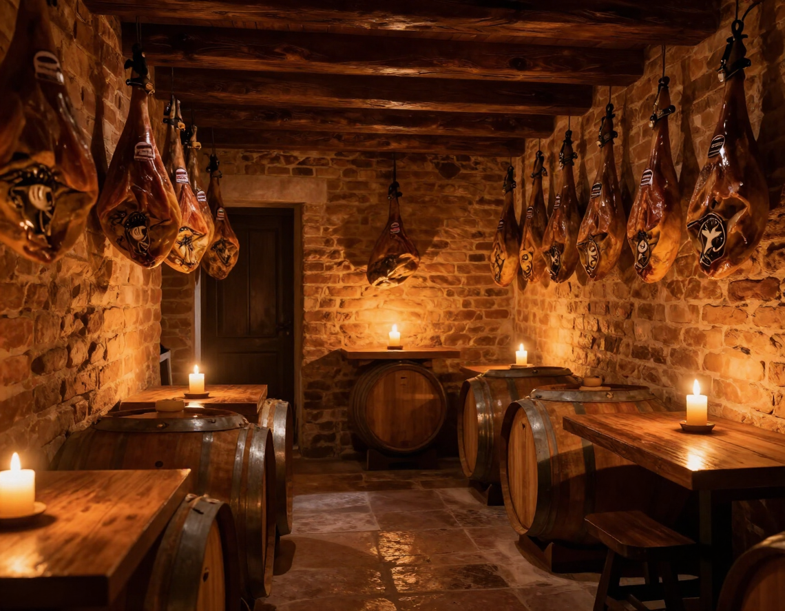 Warm candlelit interior of La Cocina de Perez