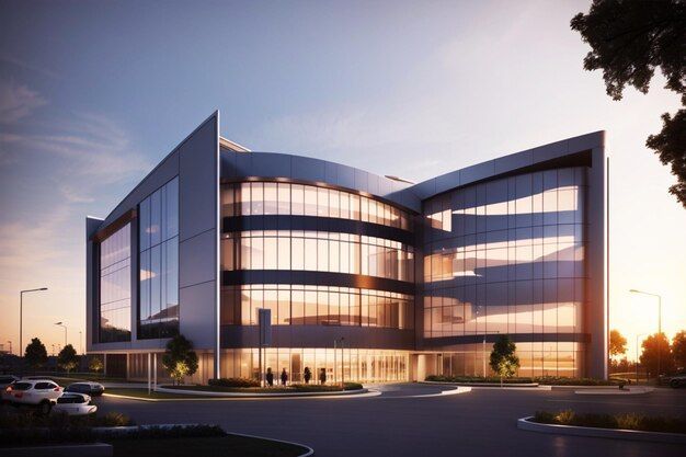 An artist 's impression of a large building with a lot of windows