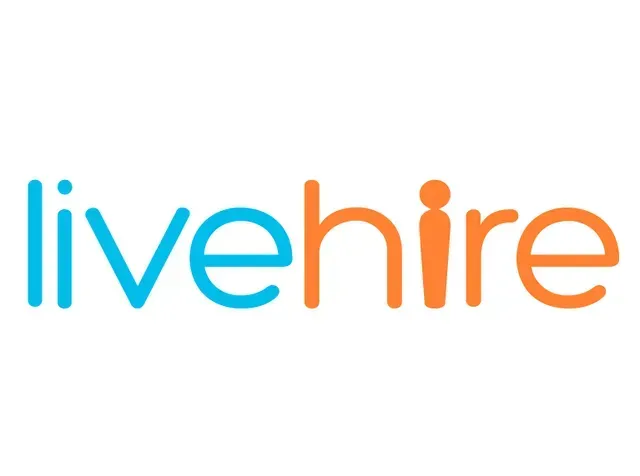 LiveHire logo: Blue