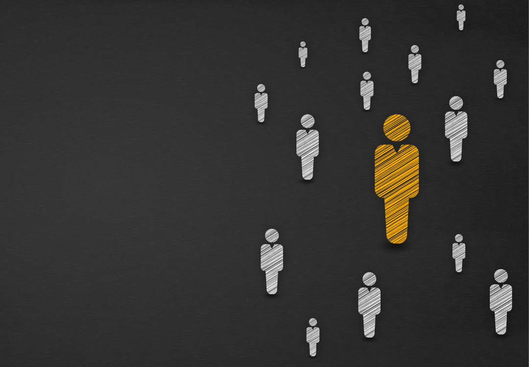 Person using a smartphone with email icons overlaying, near an open laptop in a cafe.