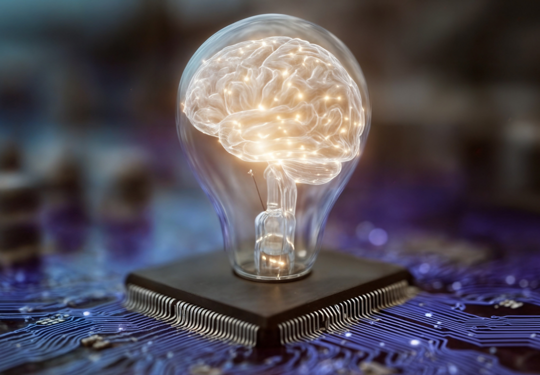 Person using a smartphone with email icons overlaying, near an open laptop in a cafe.