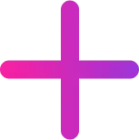 Purple and pink plus sign, used for adding or creating.