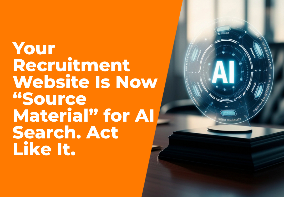 Orange ad: recruitment website is AI search 