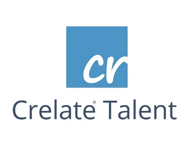 Crelate Talent logo: Blue square with white