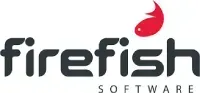 Firefish Software logo: stylized red fish icon above the company name in dark gray font.