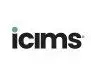 Icims logo: black text, small green circle above the