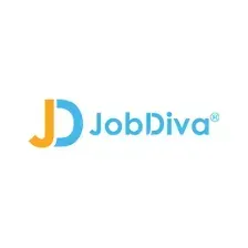 JobDiva logo: orange and blue