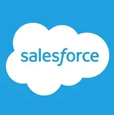Salesforce logo: white cloud with