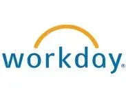 Workday logo: blue text with a gold arc above, indicating a cloud-based enterprise software solution.