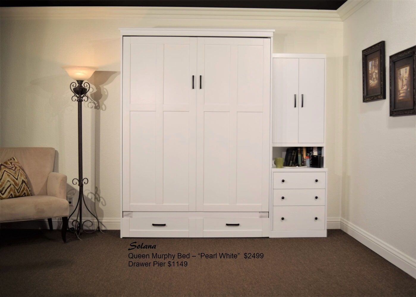 Solana - Snow White Wall Beds and Murphy Beds in Orange County Ca at Irvine Murphy Beds 949-510-9382