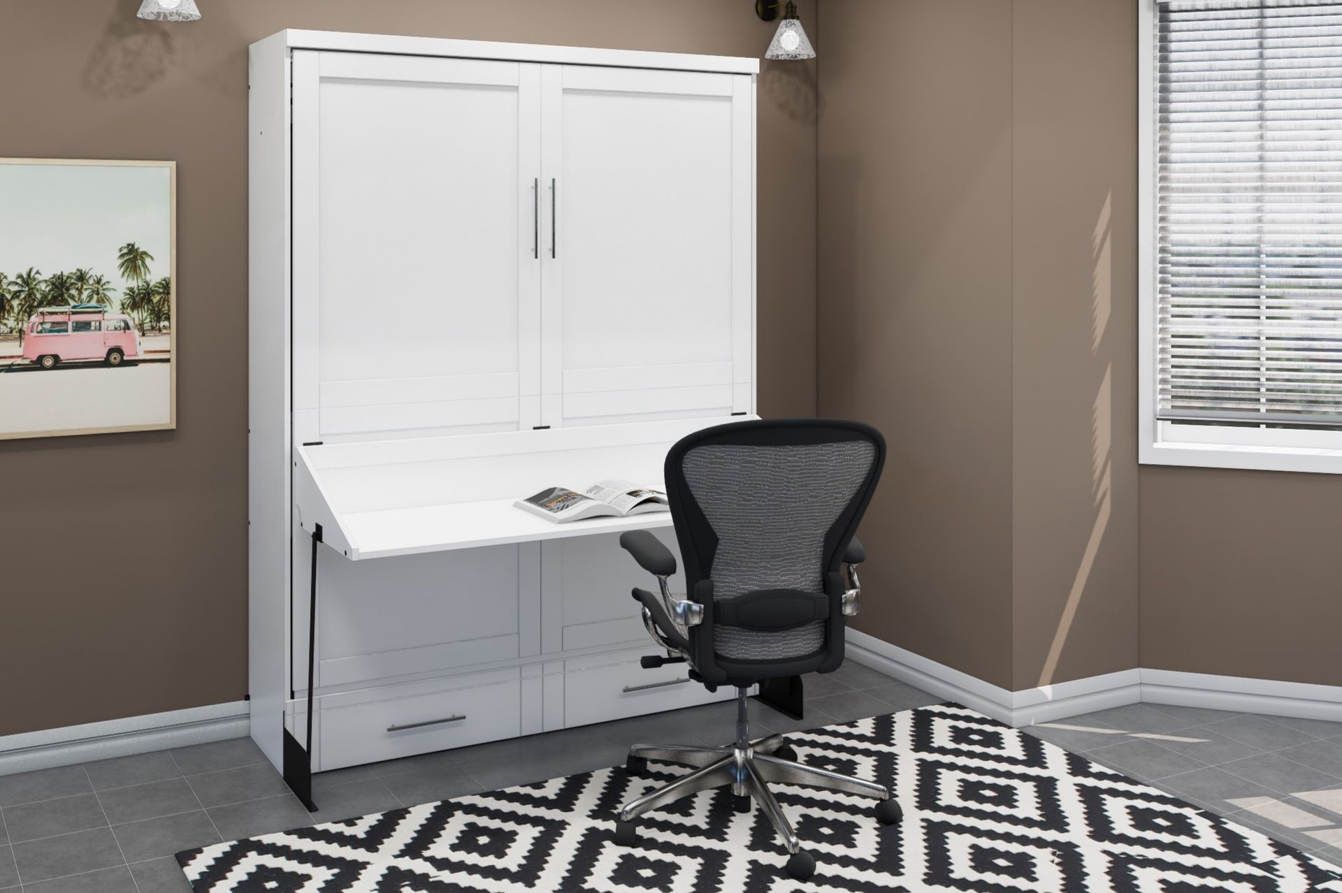 Best Murphy Desk Beds and Best Desk Wall Beds in stock at Irvine Murphy Beds in Orange County Ca 949-510-9382