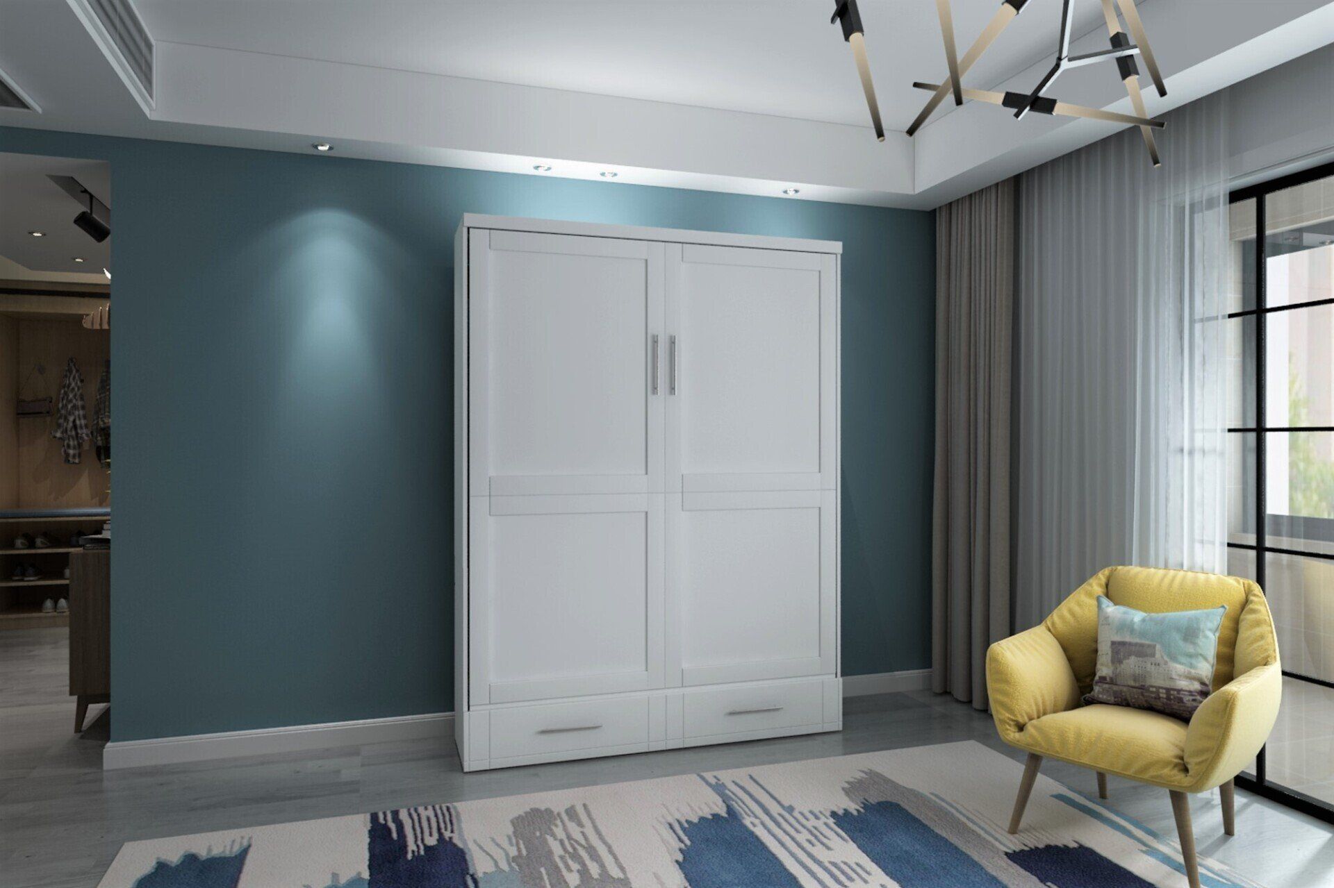 Murphy Bed Brookfield Closed White at Irvine Murphy Beds Orange County Ca 949-510-9382