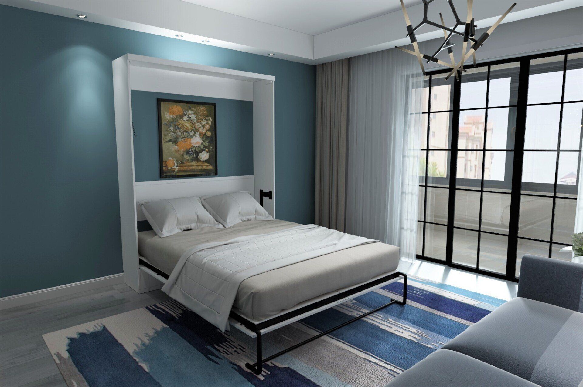 Murphy Bed Brookfield Open White at Irvine Murphy Beds Orange County Ca 949-510-9382