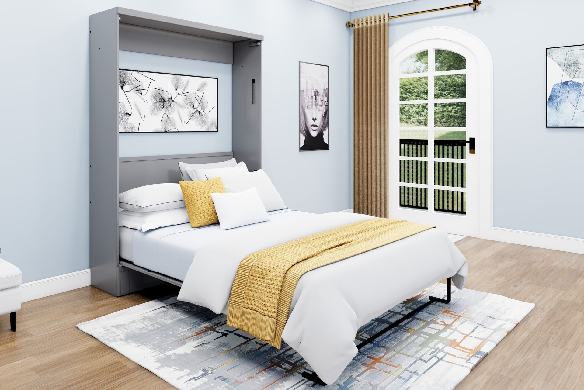 Brookfields Gray Murphy Desk Bed Murphy Bed Home Office Desk Bed Solutions at Irvine Murphy Beds  and Wall beds (949) 510-9382