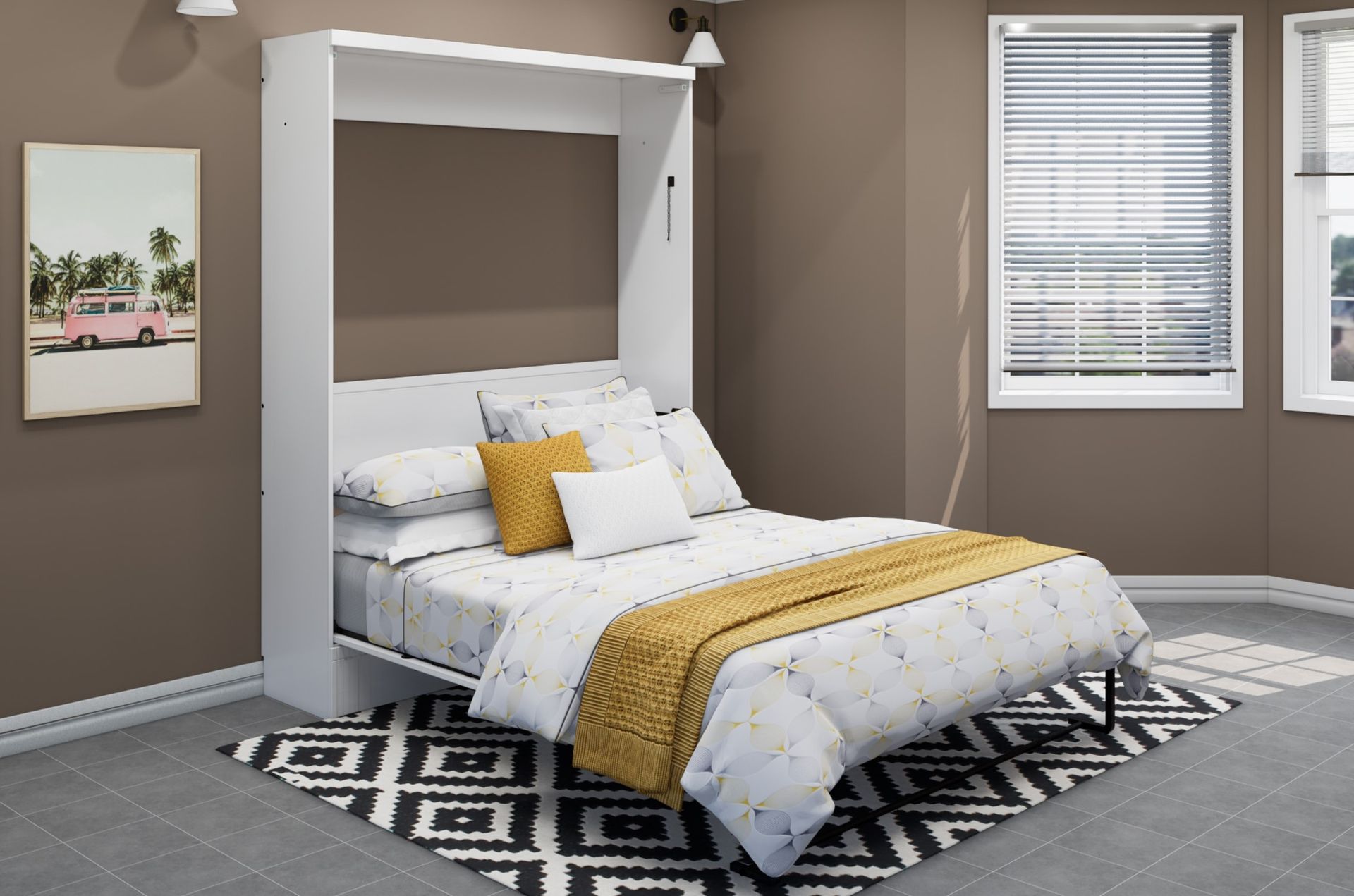 Brookfields White Murphy Bed with Desk Murphy Bed Home Office Desk Bed Solutions at Irvine Murphy Beds  and Wall beds (949) 510-9382