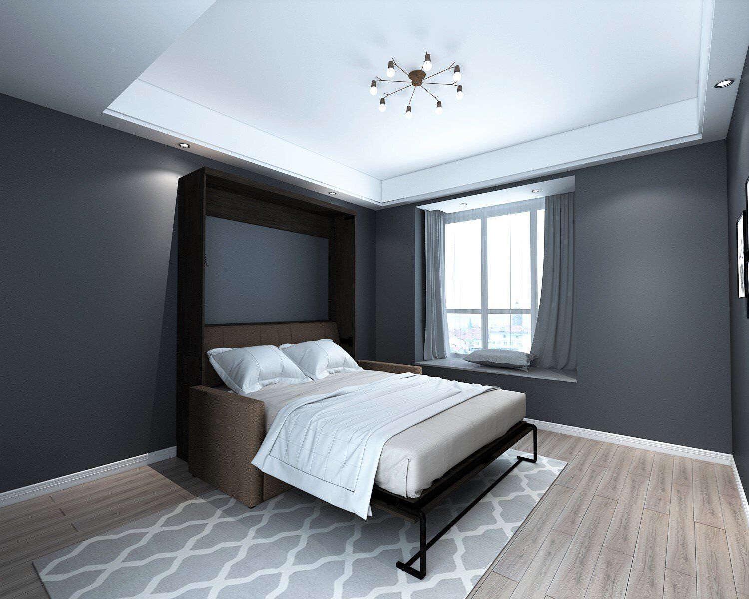 Murphy Bed Brookfield Murphy Open with Sofa Noir at Irvine Murphy Beds Orange County Ca 949-510-9382