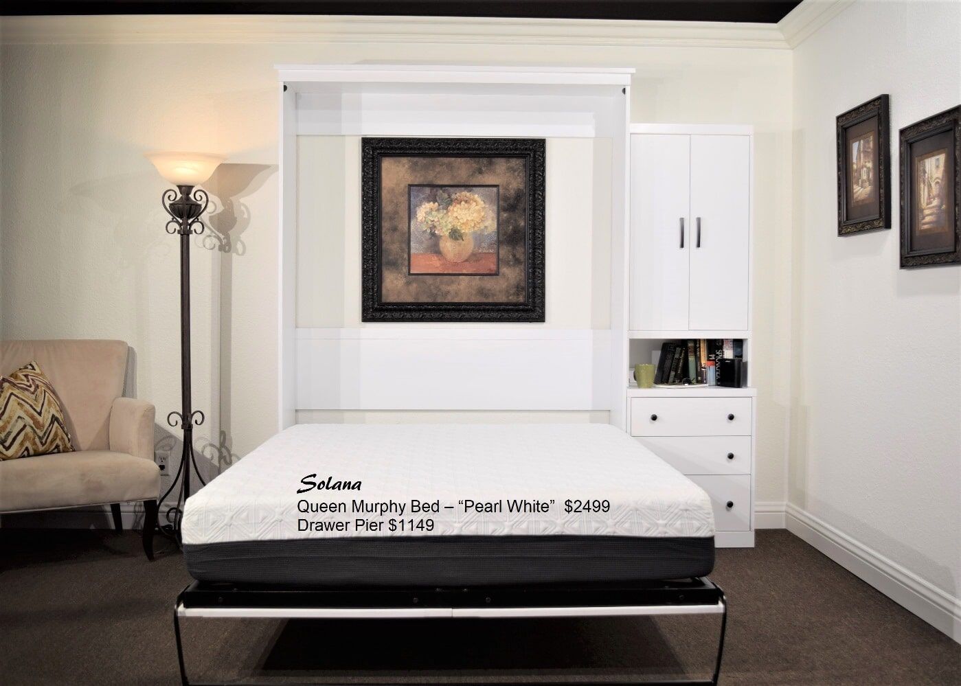 Solana - Snow White Wall Beds and Murphy Beds in Orange County Ca at Irvine Murphy Beds 949-510-9382
