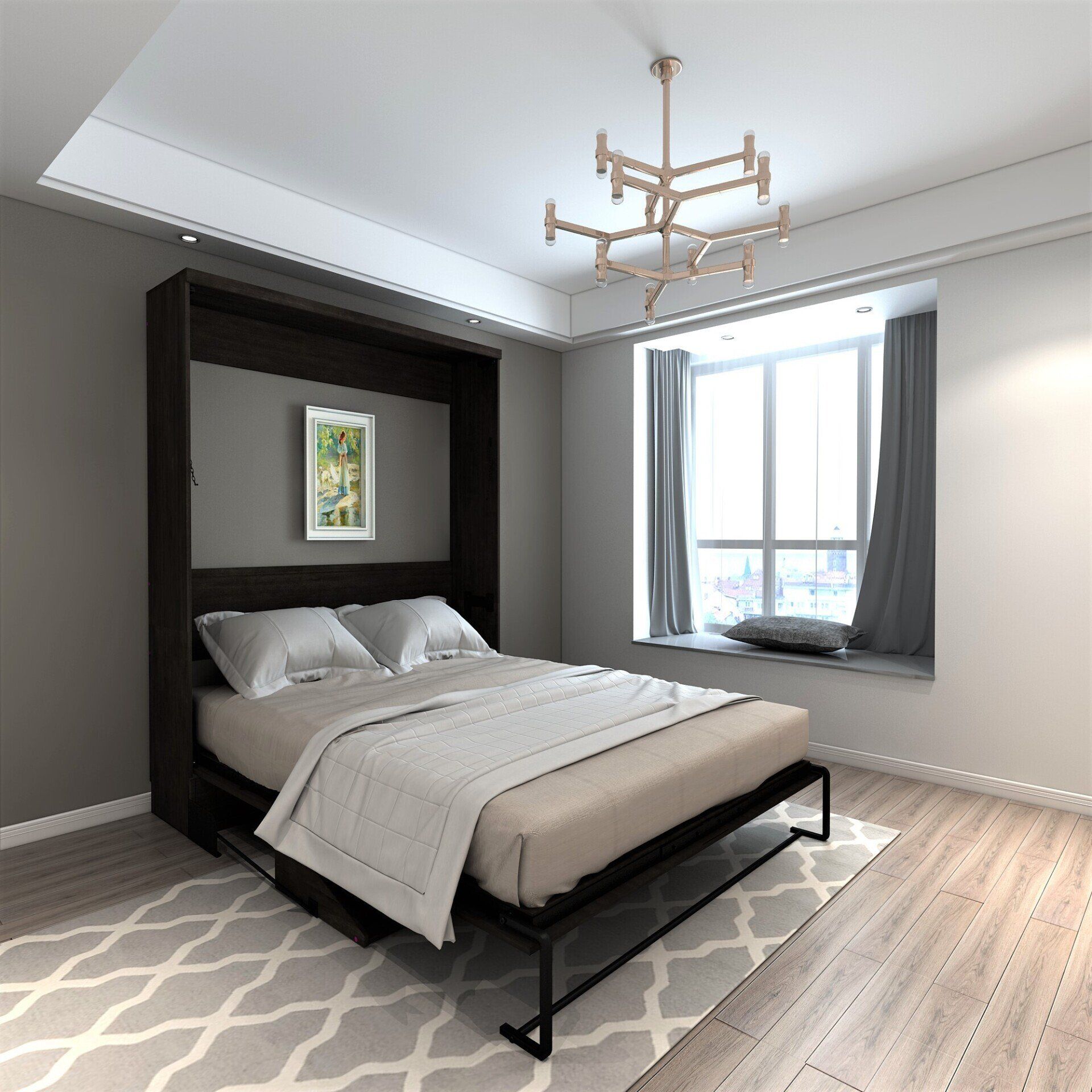 Murphy Bed Brookfield Murphy Deskbed Open Noir at Irvine Murphy Beds Orange County Ca 949-510-9382