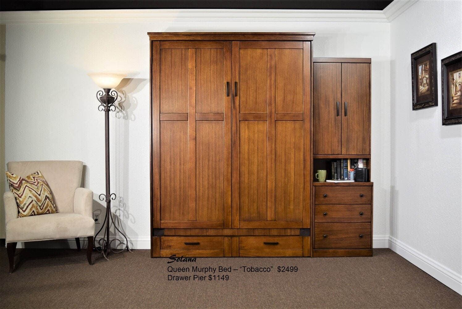 Solana - Tobacco Wall Beds and Murphy Beds in Orange County Ca at Irvine Murphy Beds 949-510-9382