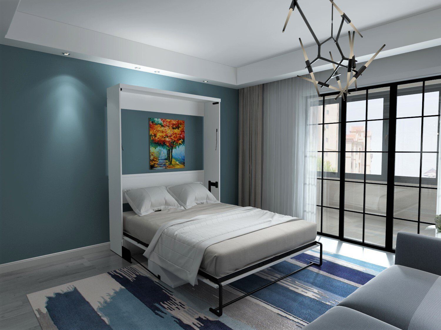 Murphy Bed Brookfield Murphy Deskbed Open White at Irvine Murphy Beds Orange County Ca 949-510-9382