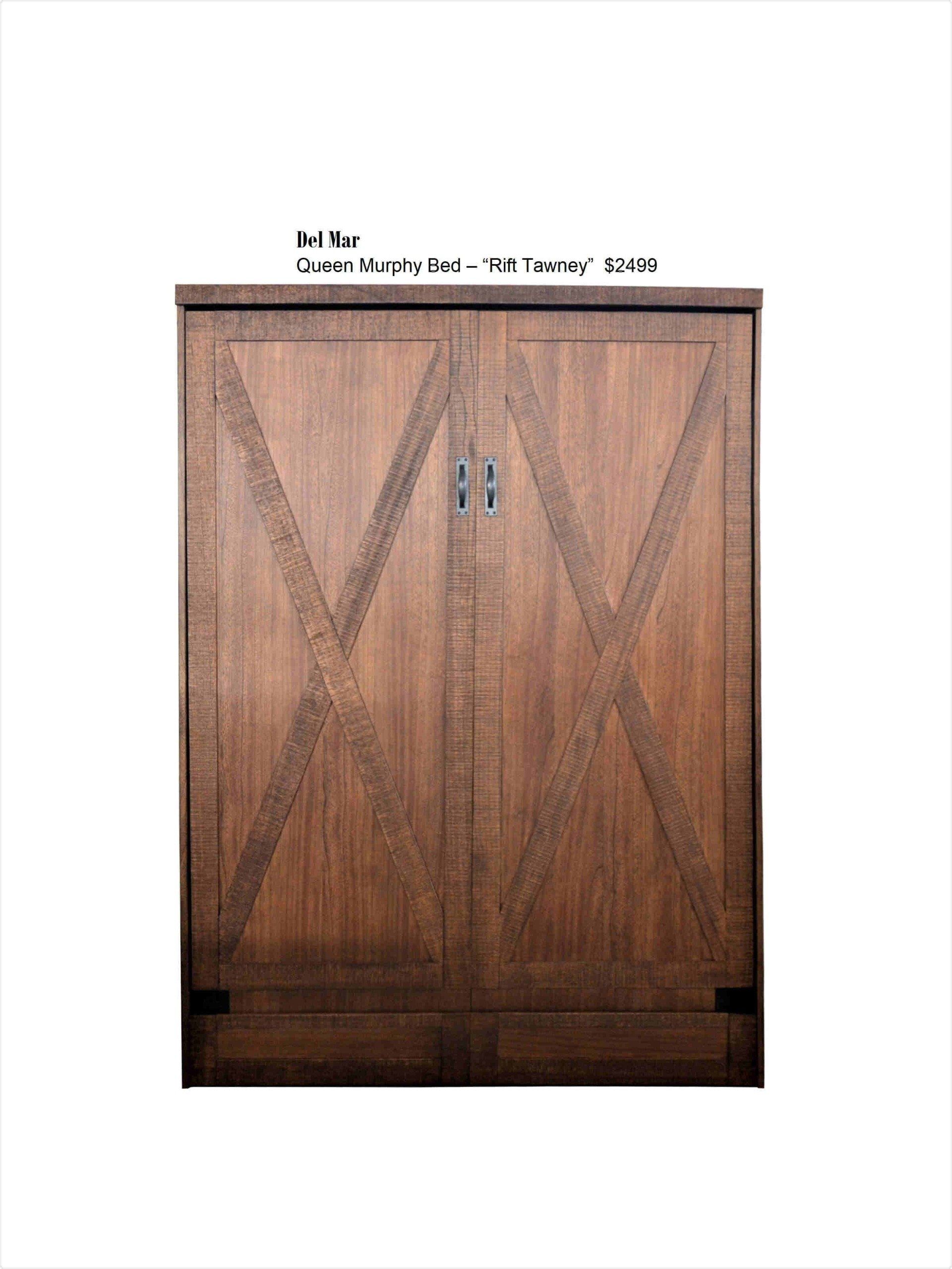 Del Mar - Rift Tawny Wall Beds and Murphy Beds in Orange County Ca at Irvine Murphy Beds 949-510-9382